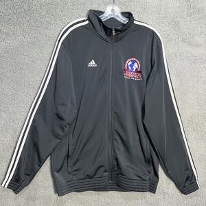 adidas Jacket Men's Sz L Gray Full Zip Track Retired Legends Basketball NBA 2012